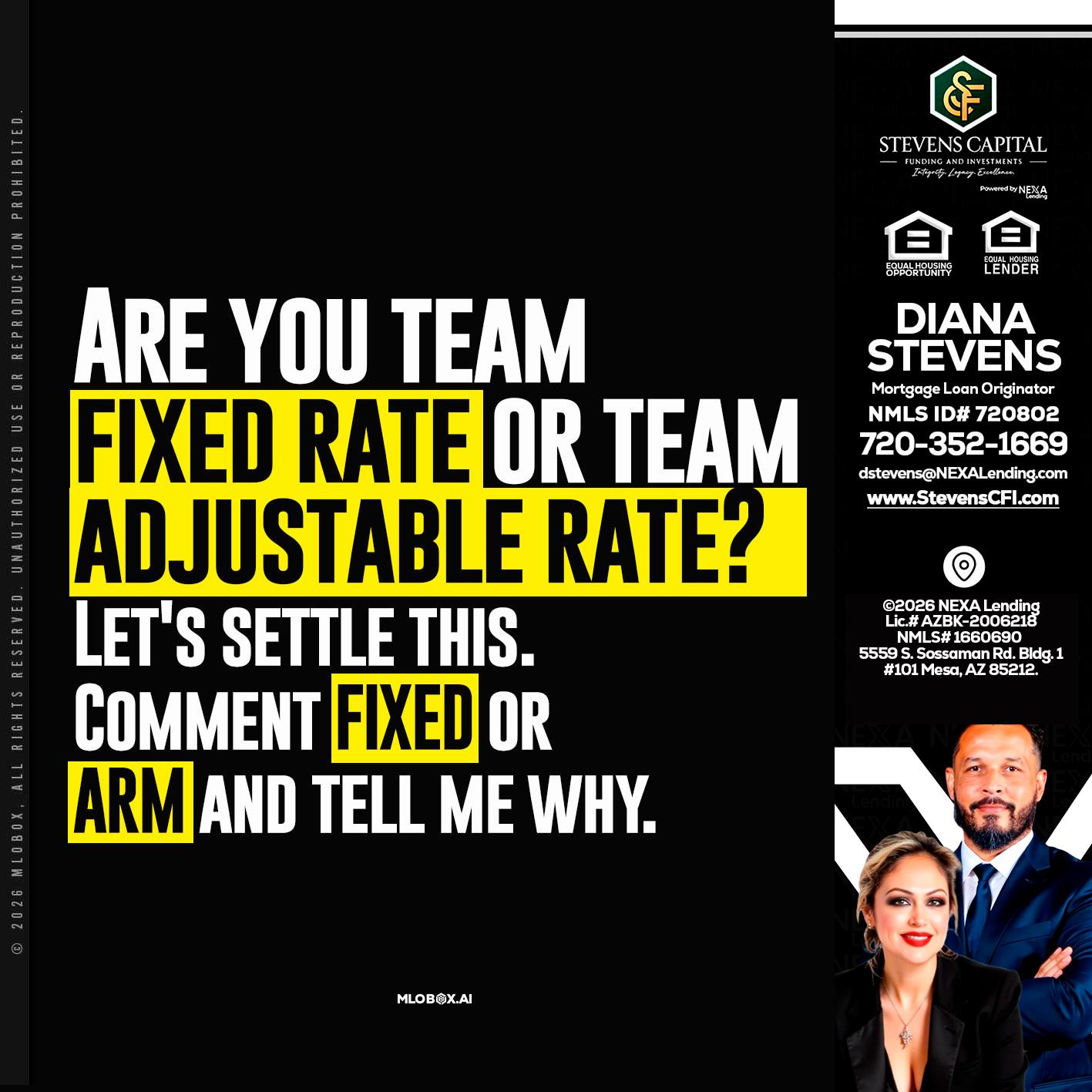 ARE YOU TEAM - Diana Stevens -Mortgage Loan Originator