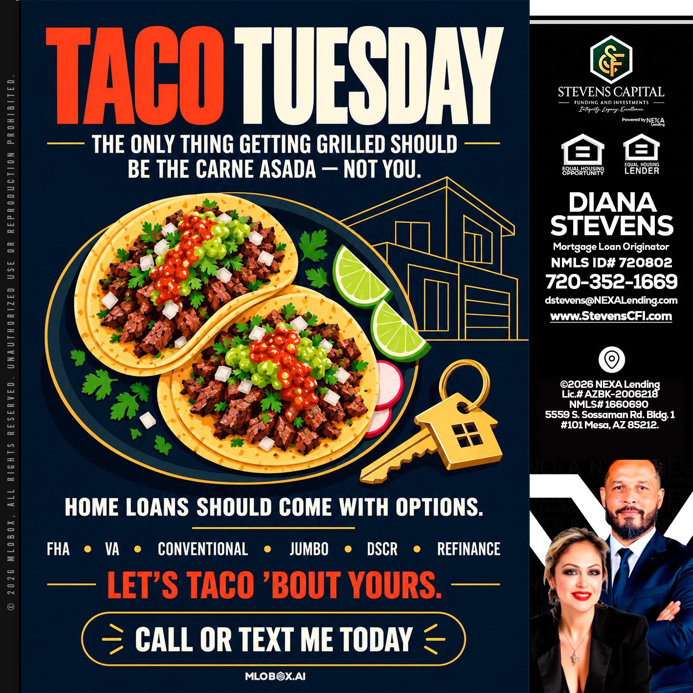 TACOS TUESDAY - Diana Stevens -Mortgage Loan Originator