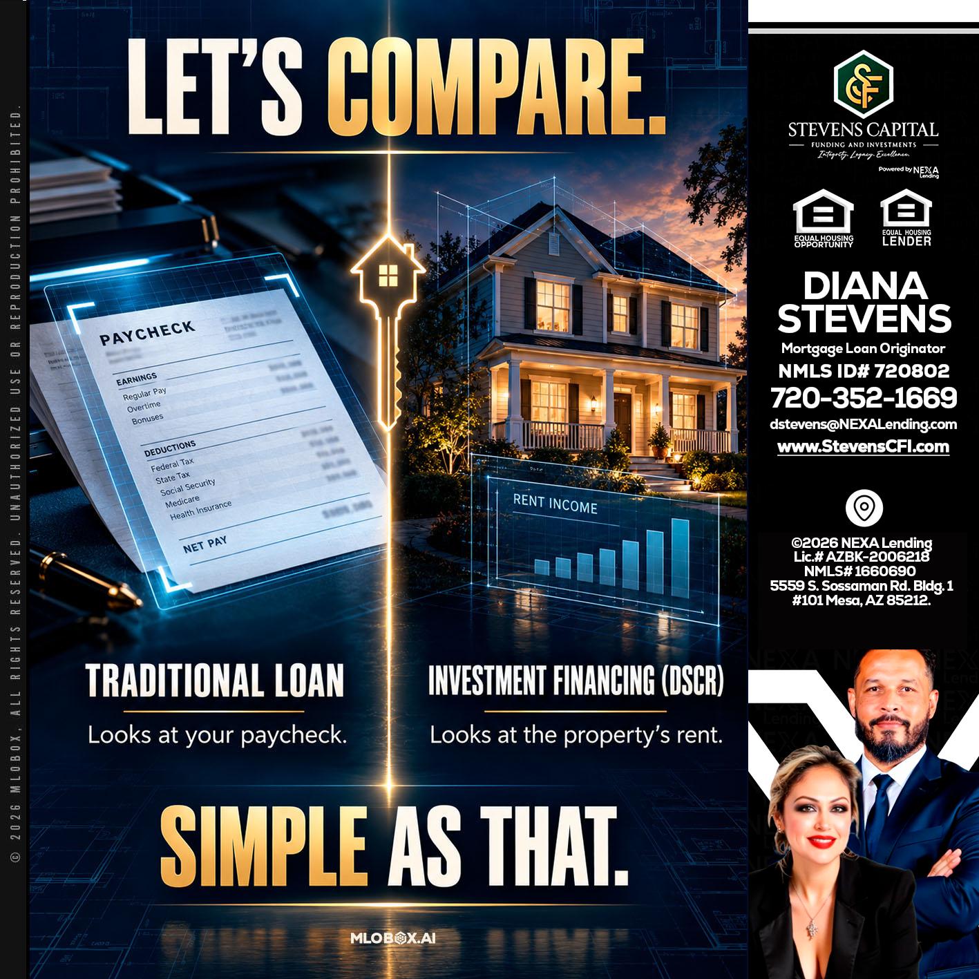 lets compare - Diana Stevens -Mortgage Loan Originator